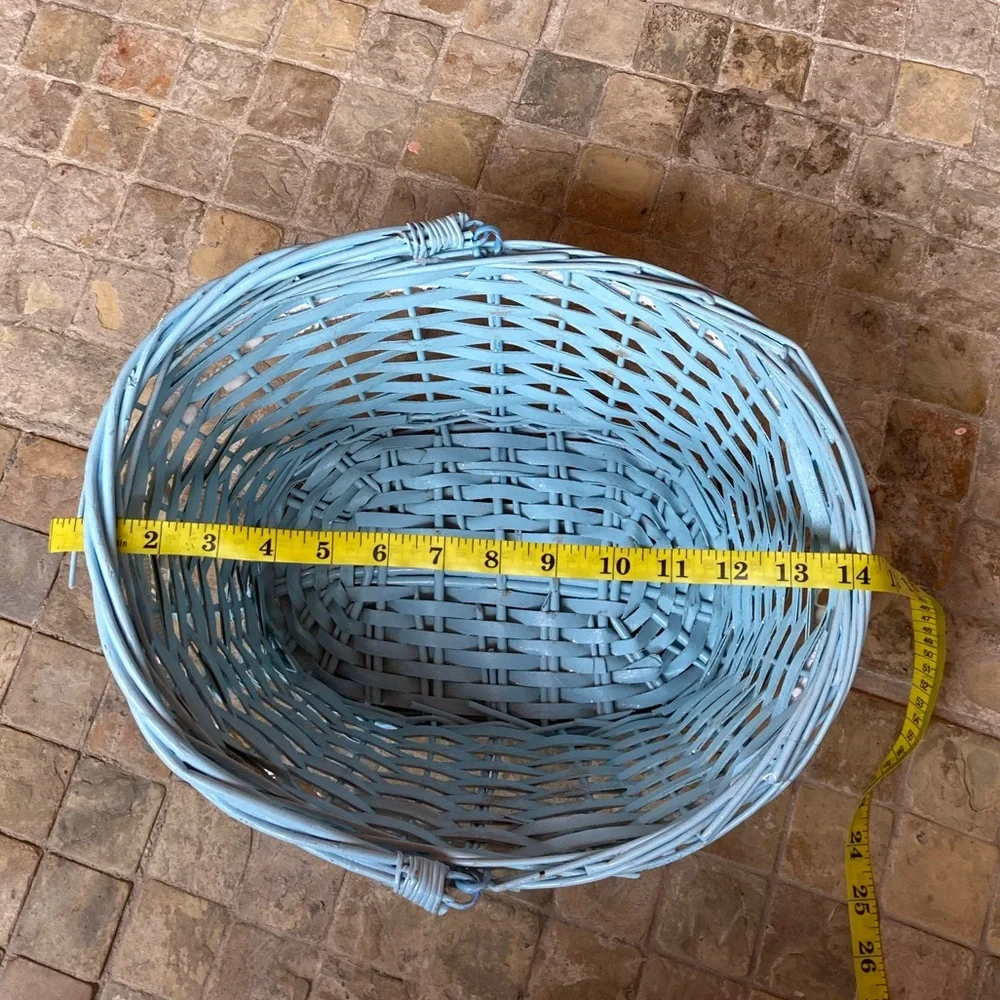Blue woven basket